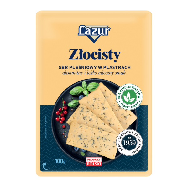 Ser pleśniowy Lazur Złocisty w plastrach