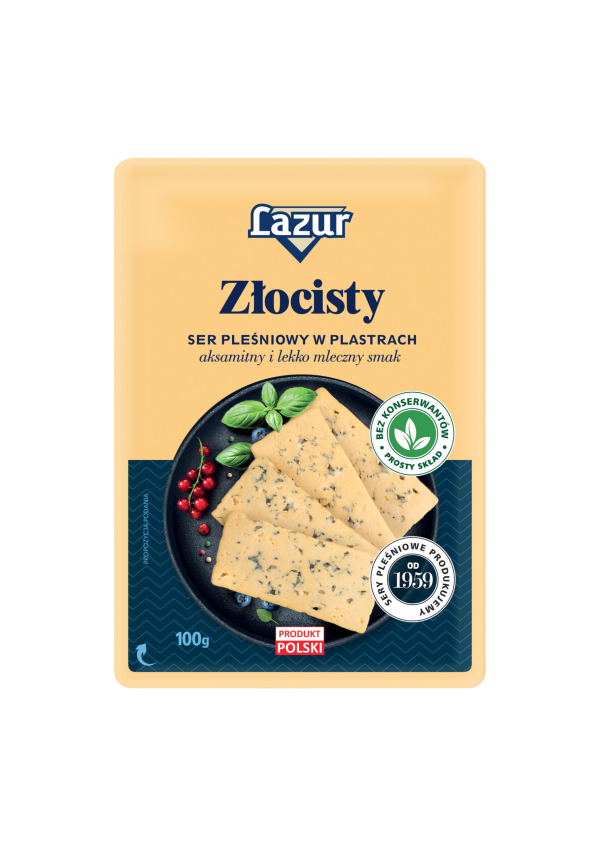 Ser pleśniowy Lazur Złocisty w plastrach