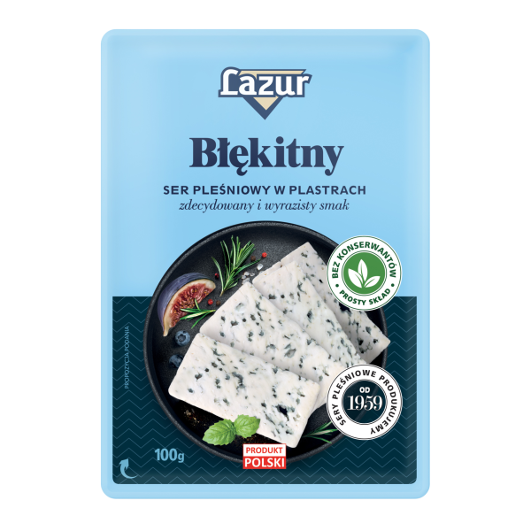 Ser pleśniowy Lazur Błękitny w plastrach